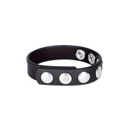 Cock Strap Simili-Cuir 7 pressions (7P/2P)